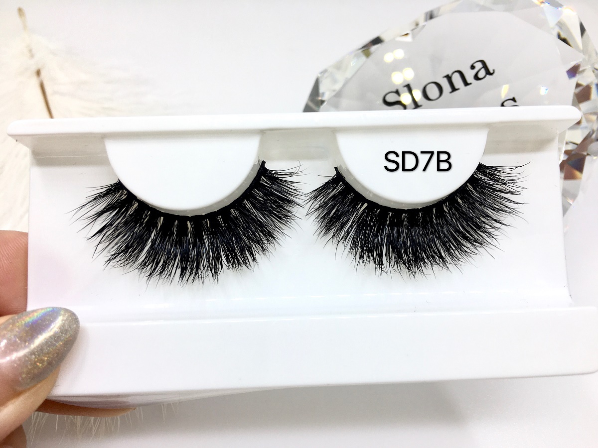 SD7B eyelashes 3d mink eyelashes faux lashes false eyelashes Private Label Lash Own Logo