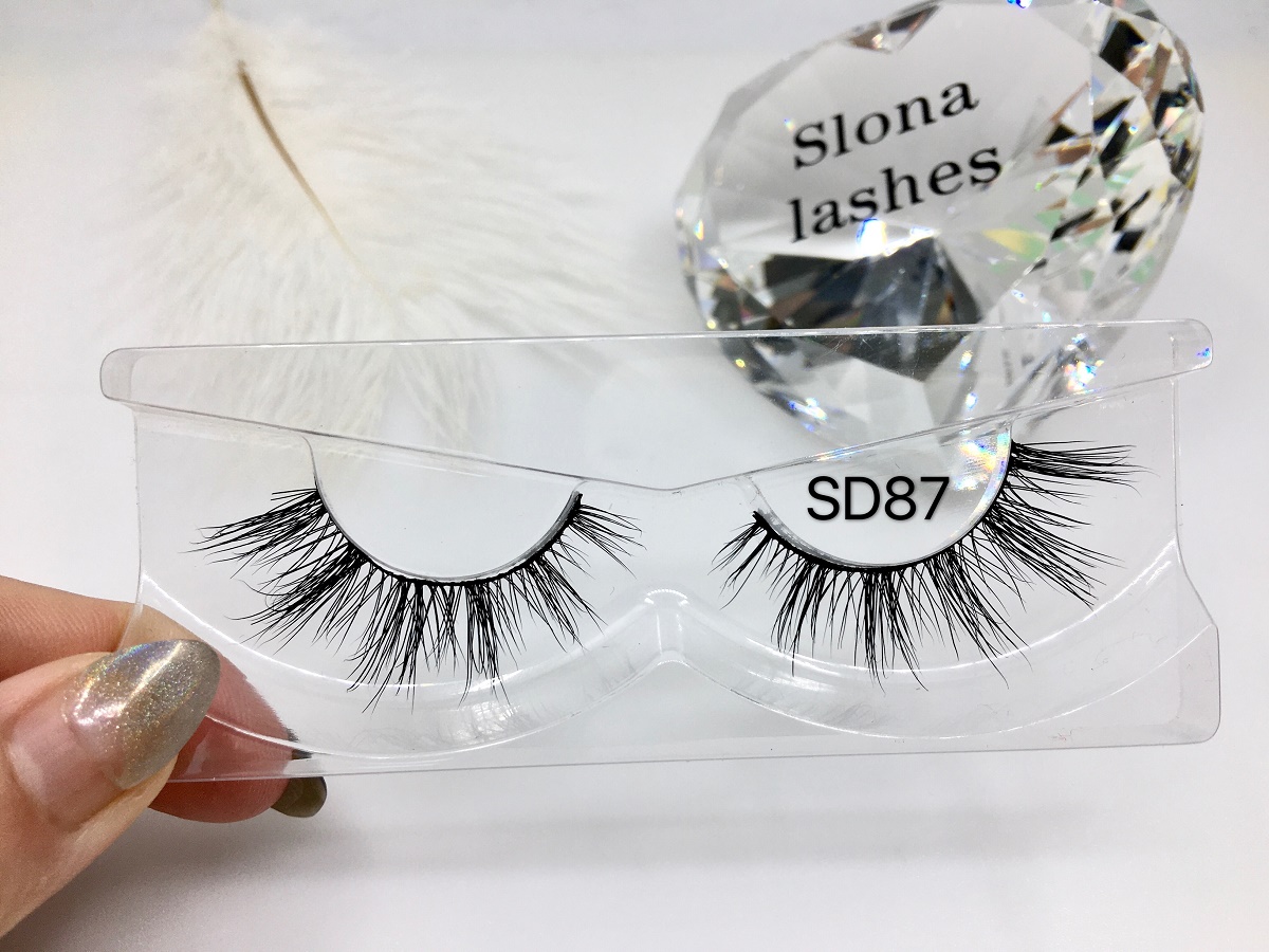 SD87 Wholesale high quality 100% 3D mink eyelash with private labe
