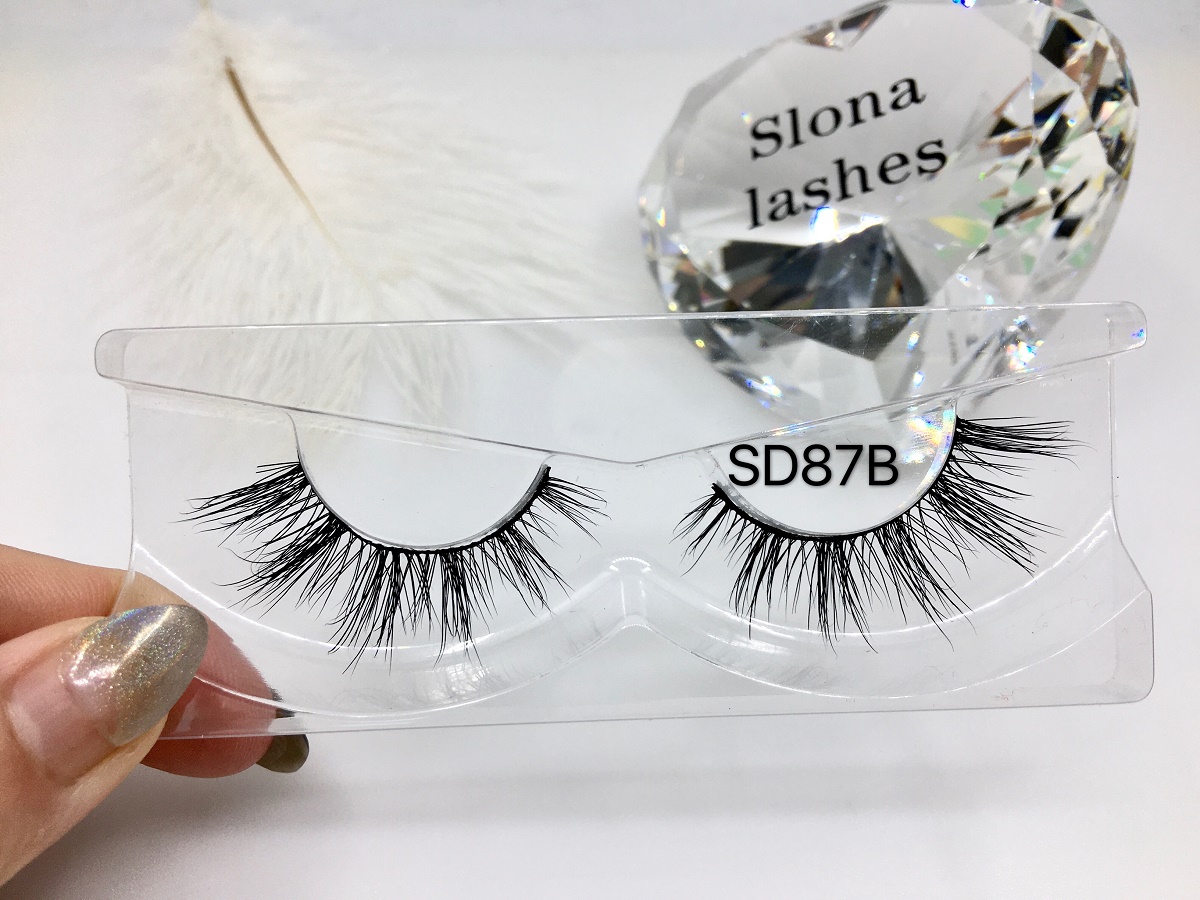 SD87B lashes3d wholesale vendor 25mm eyelashes 3d mink eyelash with eyelash box packaging