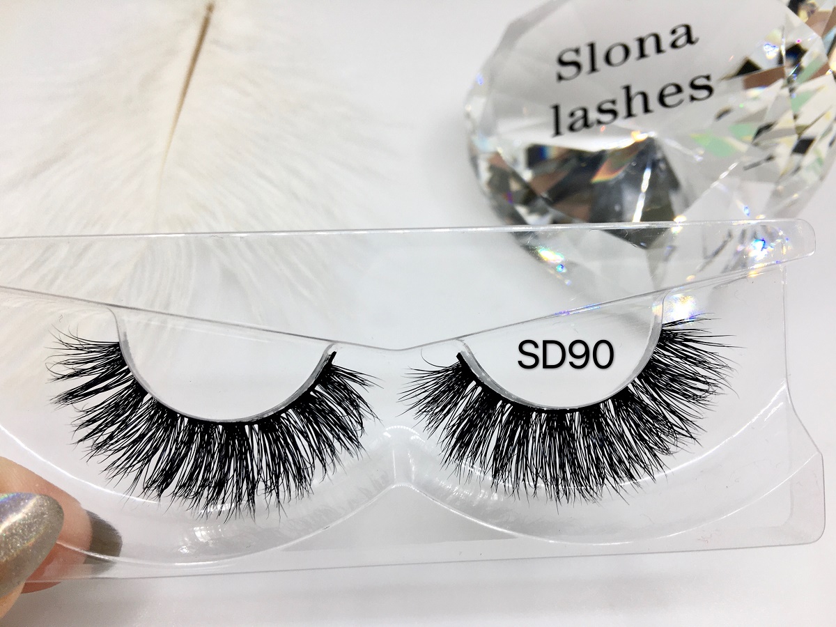 SD90 lashes natural looking 100% real 3d fur eyelash 3d mink eyelashes china