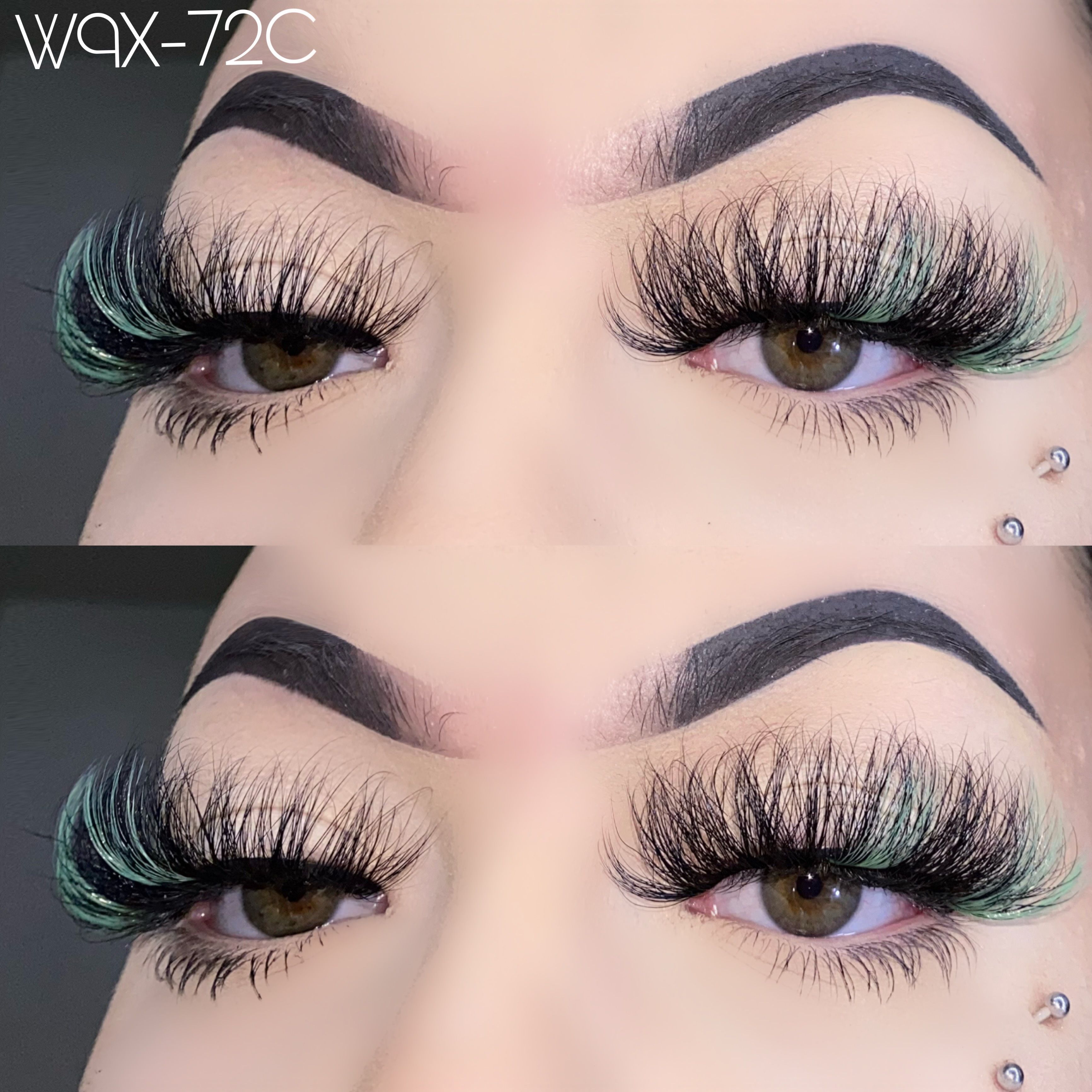 9X-72C lash strips with colored ends wholesale lashes3d wholesale vendor 25mm eyelashes