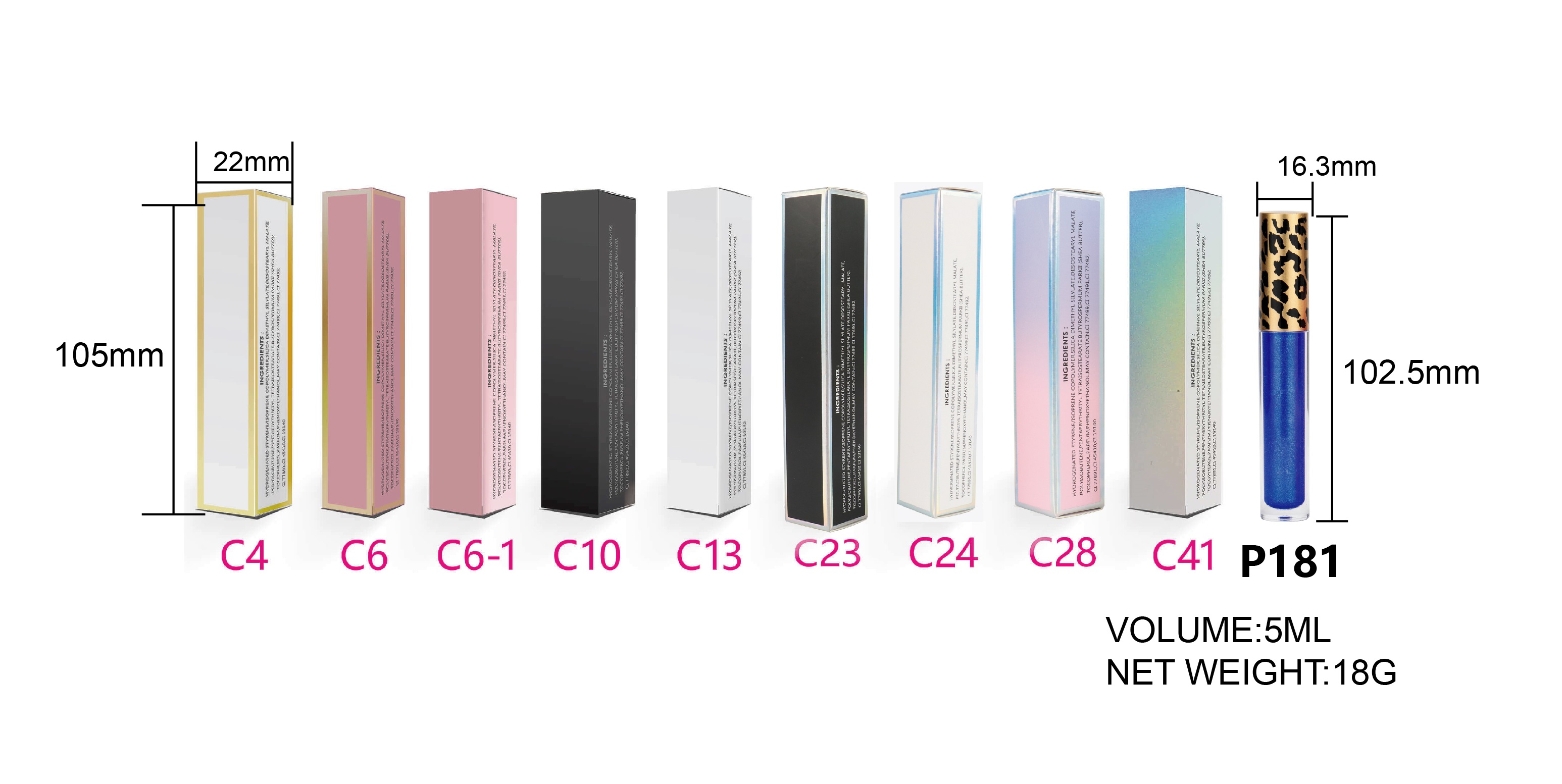 P181 Clear Shiny Vegan Lipgloss colors Private Label Luxury Lip Gloss Base DIY Lipgloss