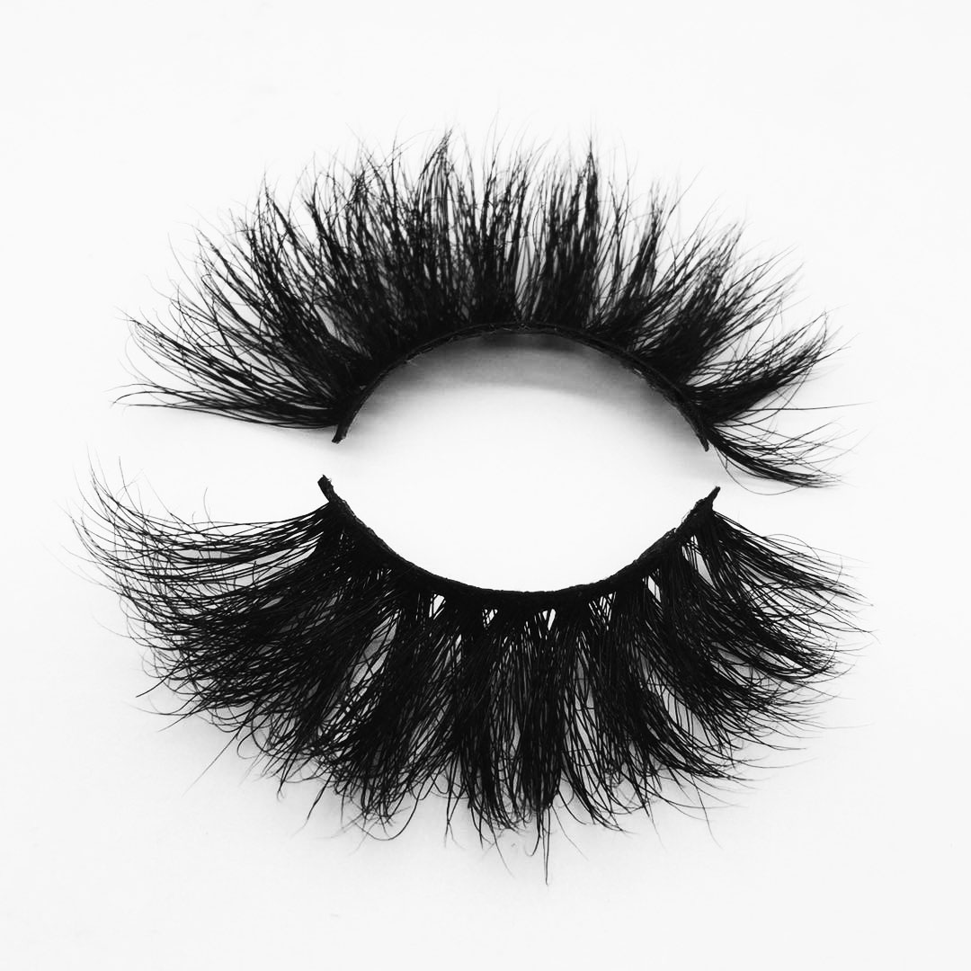 W109C Strip lashes mink 3d lashes 25mm mink lashes with packaging