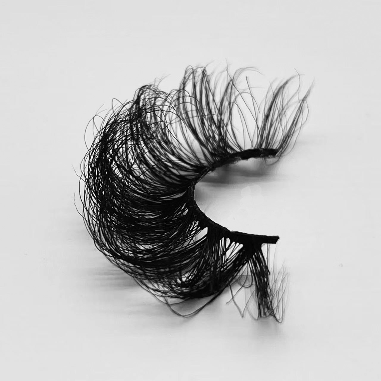 676A-F wholesale real 3d mink lashes custom packaging box private label 5mm mink strip eyelashes