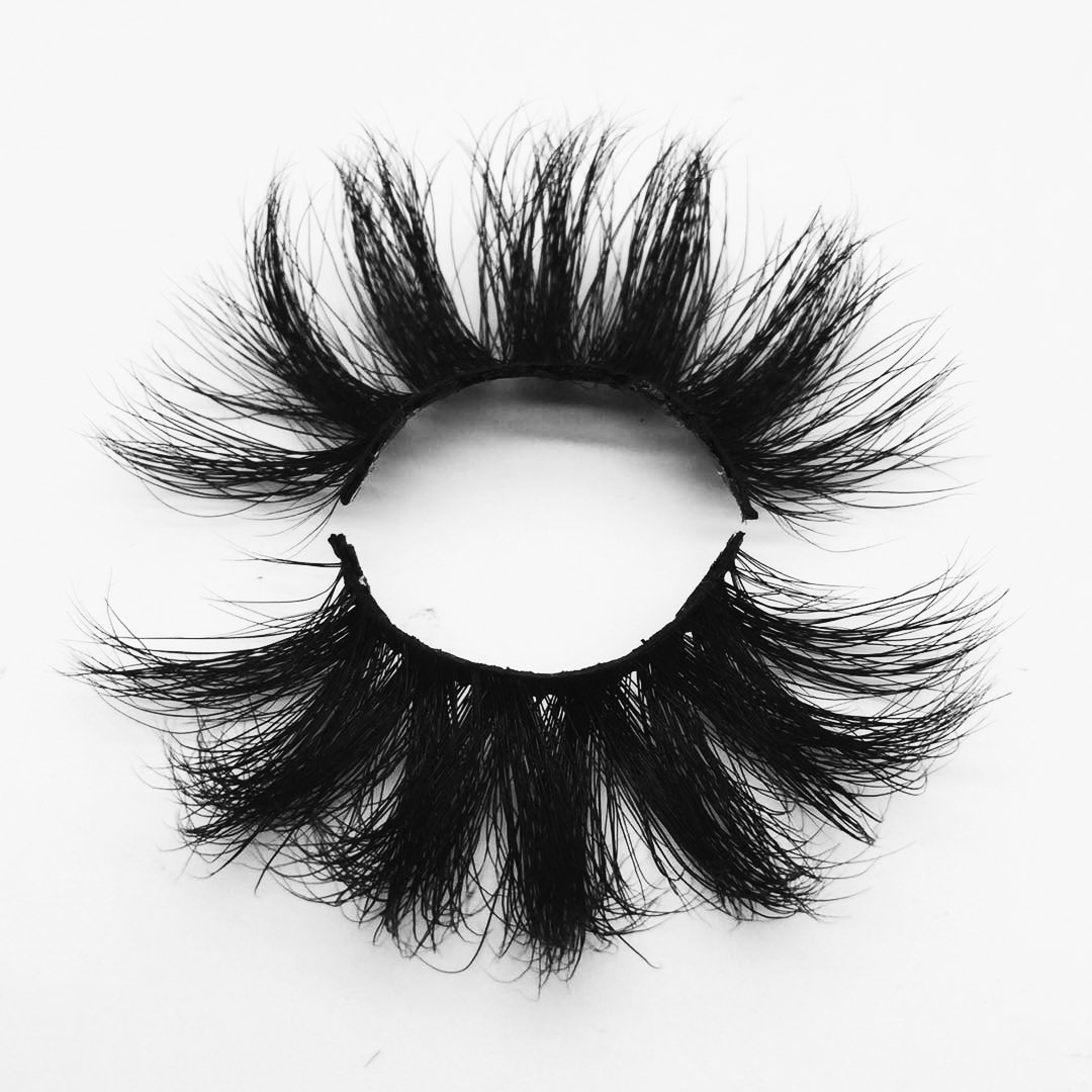 W48F OEM false eyelash private label dramtic 25mm 3d mink eyelashes vendor