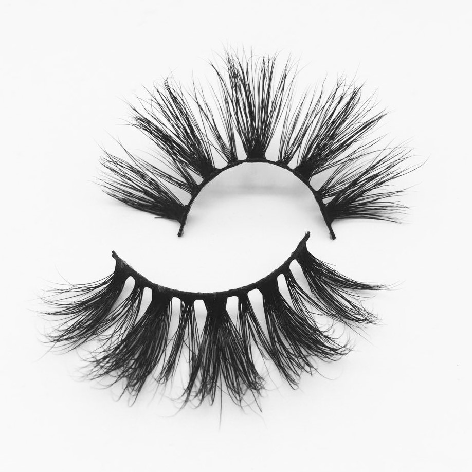 W854A Wholesale Custom Box Own Logo Mink Eyelashes 25Mm Fluffy Mink Eyelash Eye Lashes
