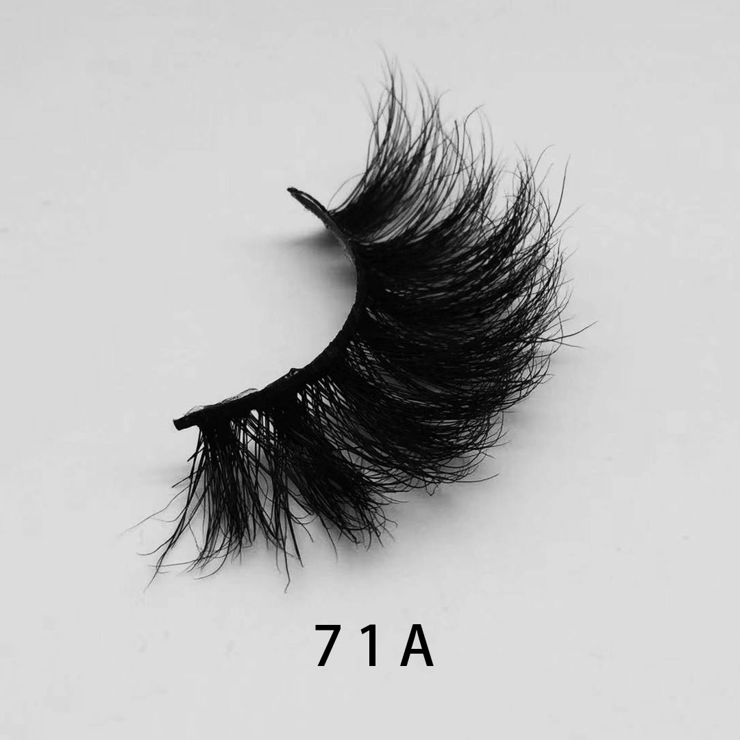 W71A Wholesale Vendors Eyelash Custom Eyelash Packaging Own Logo Real Fur Lashes 25mm Mink Eyelashes