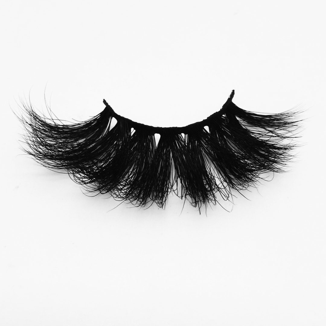 W70A  Wholesale Custom Fluffy 100% Handmade Real 5D Mink Eyelash Long Mink Lashes 5D 25Mm Eyelashes