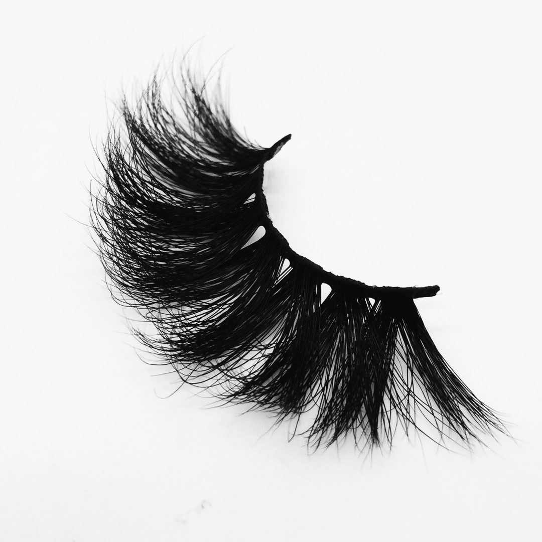 W70A  Wholesale Custom Fluffy 100% Handmade Real 5D Mink Eyelash Long Mink Lashes 5D 25Mm Eyelashes