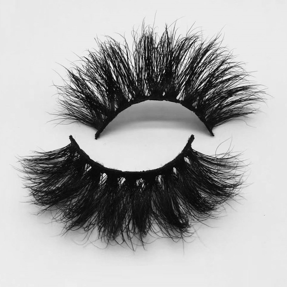 W109A Factory Supply 25mm 5D Mink Lashes Dramatic Full Strip Eyelashes with Free Packaging
