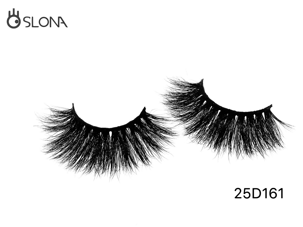 25D161 100% Siberian 5d Mink Fur Lashes 25mm Long lashes with Custom Lash Box