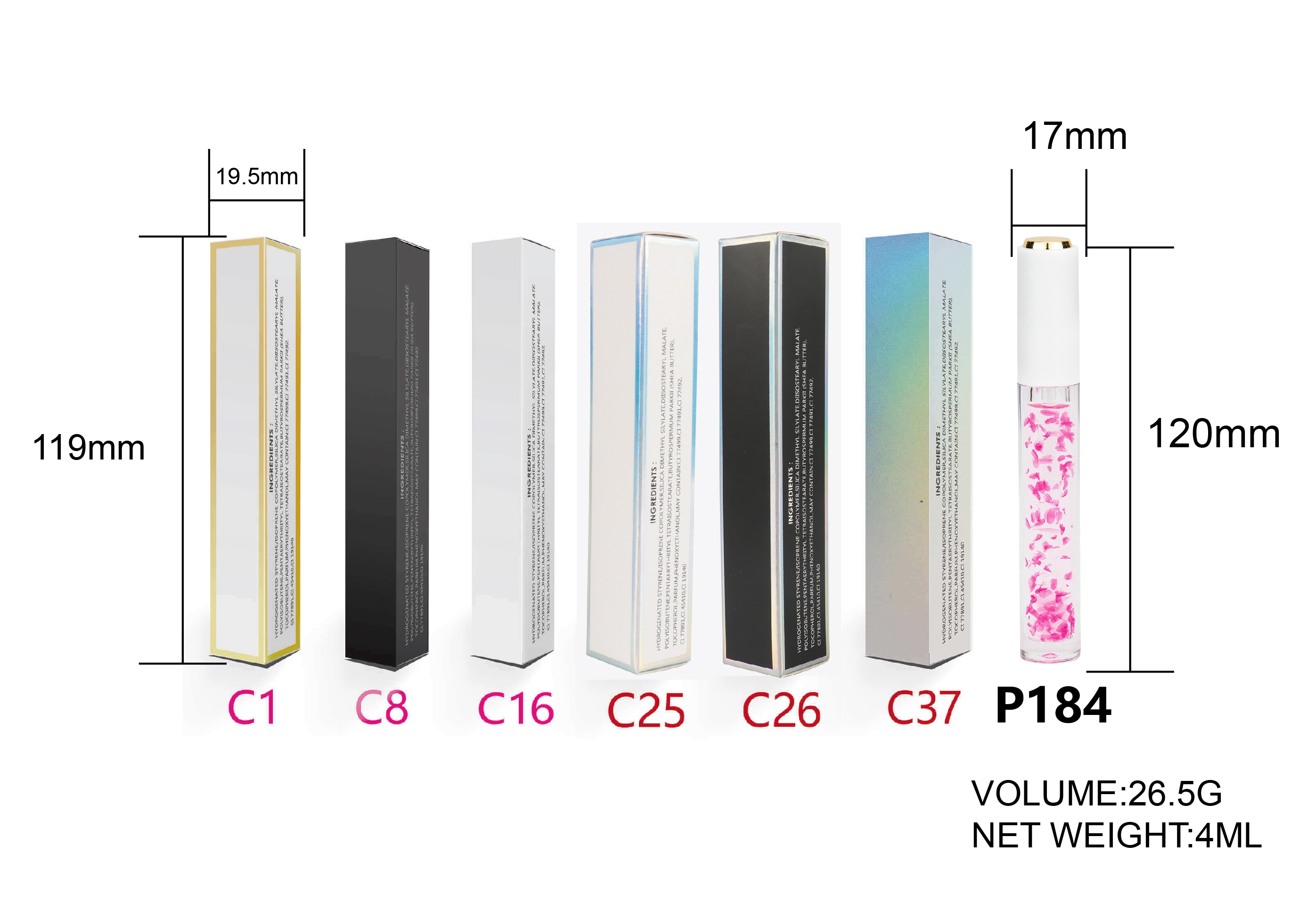 P184 Matte lipstick Cosmetics tubes wholesale waterproof vegan private label lip gloss accept logo high pigment makeup lip gloss