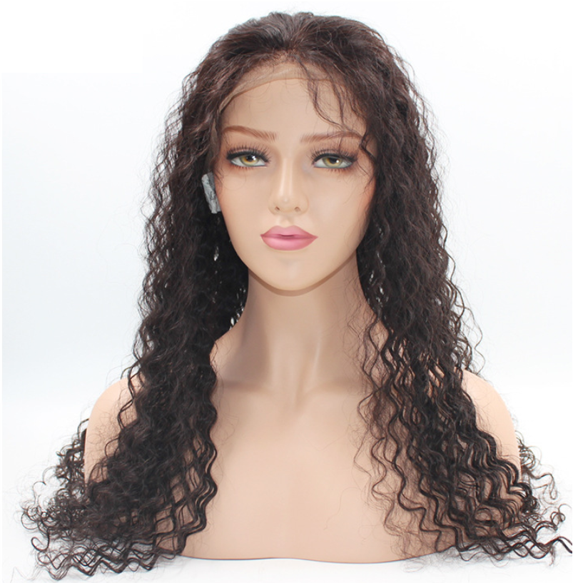 Can custom make density natural color 100% unprocessed Peruvian virgin hair straight lace wig