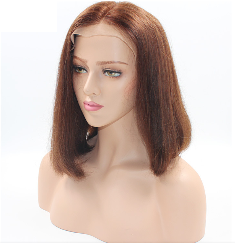 Top sell virgin Brazilian hair lace front wig 100% human hair preplucked wig