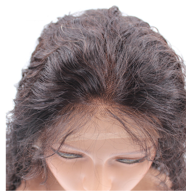 Can custom make density natural color 100% unprocessed Peruvian virgin hair straight lace wig
