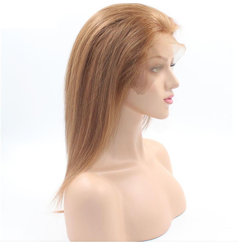 Wholesale Custom Made natural Brazilian 100% human hair lace front wig for black women