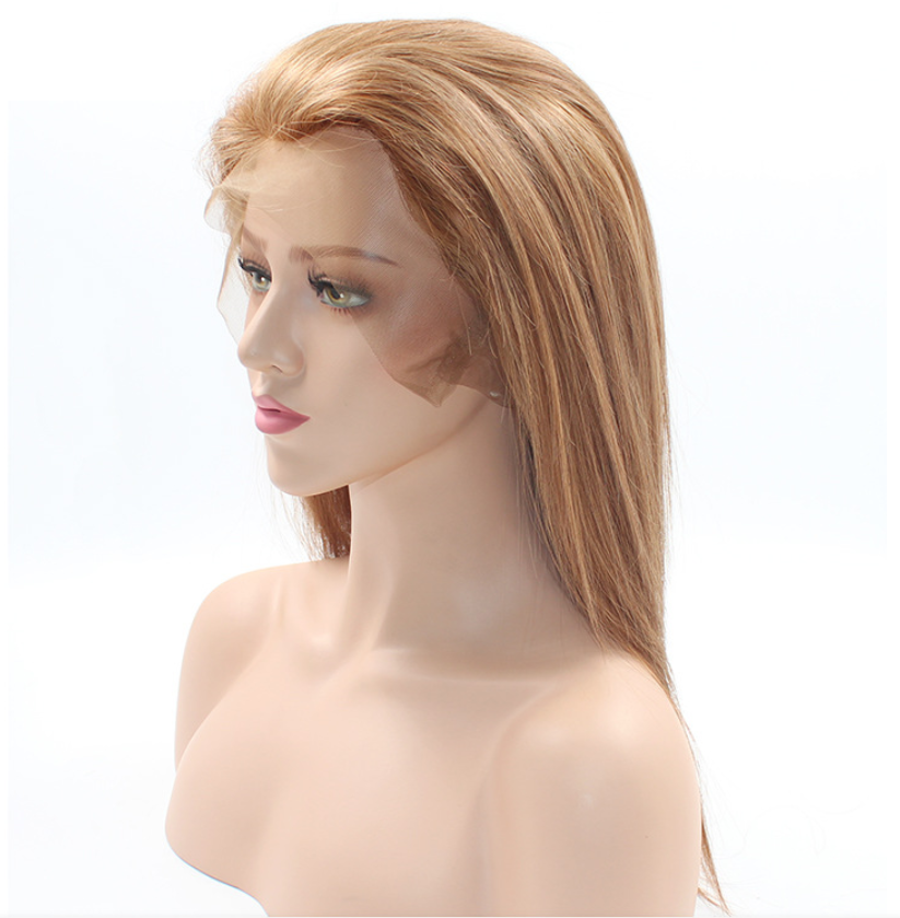 Wholesale Custom Made natural Brazilian 100% human hair lace front wig for black women