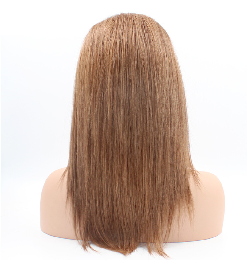 Wholesale Custom Made natural Brazilian 100% human hair lace front wig for black women