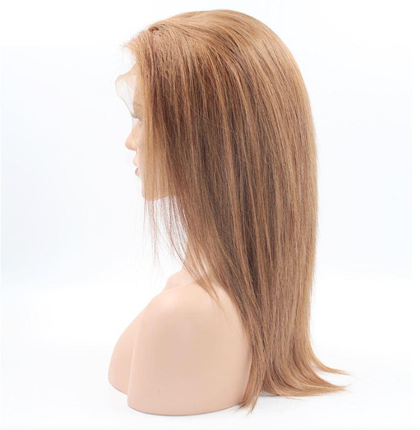 Wholesale Custom Made natural Brazilian 100% human hair lace front wig for black women