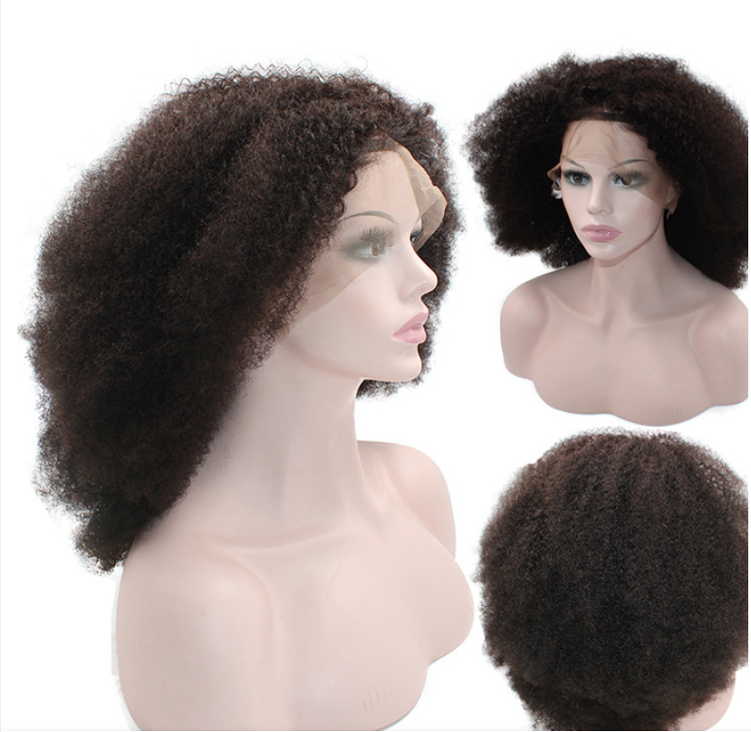 Wholesale lace frontal wigs virgin Brazilian 100% human hair 13*6 curly lace front wig
