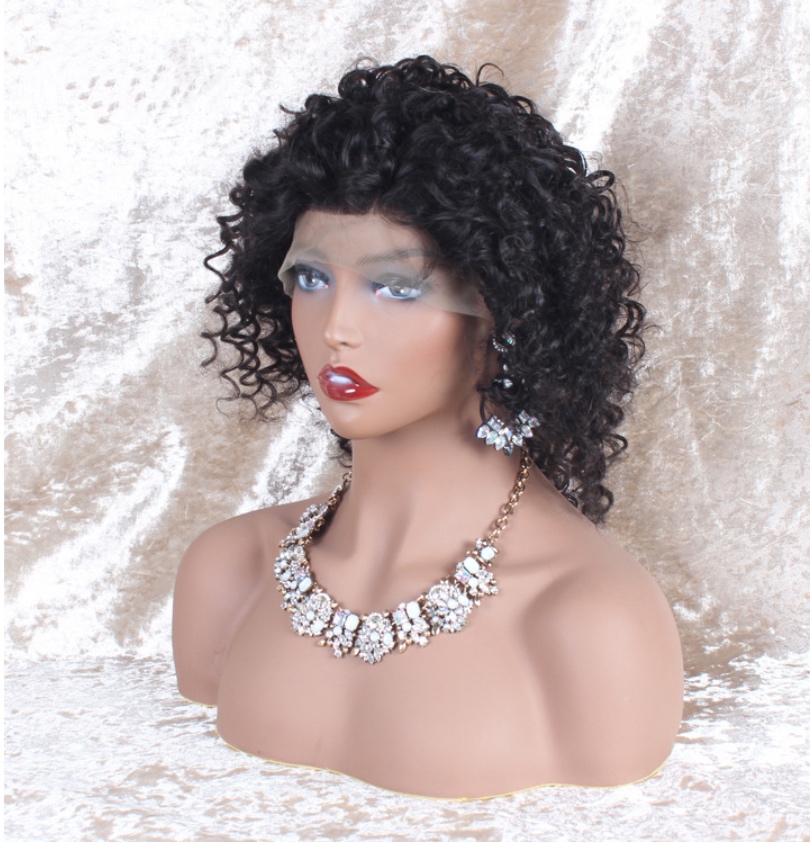 100% Russian Hair Curly Front Lace Wig, Hd Transparent Film Thin Swiss Lace Wholesale Lace Wigs