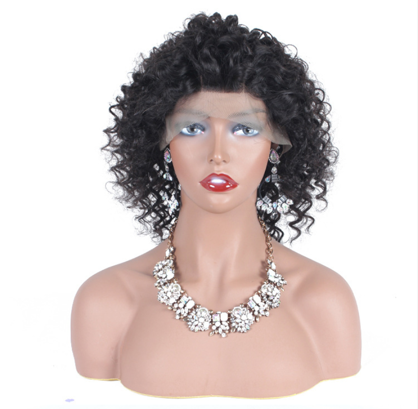 100% Russian Hair Curly Front Lace Wig, Hd Transparent Film Thin Swiss Lace Wholesale Lace Wigs